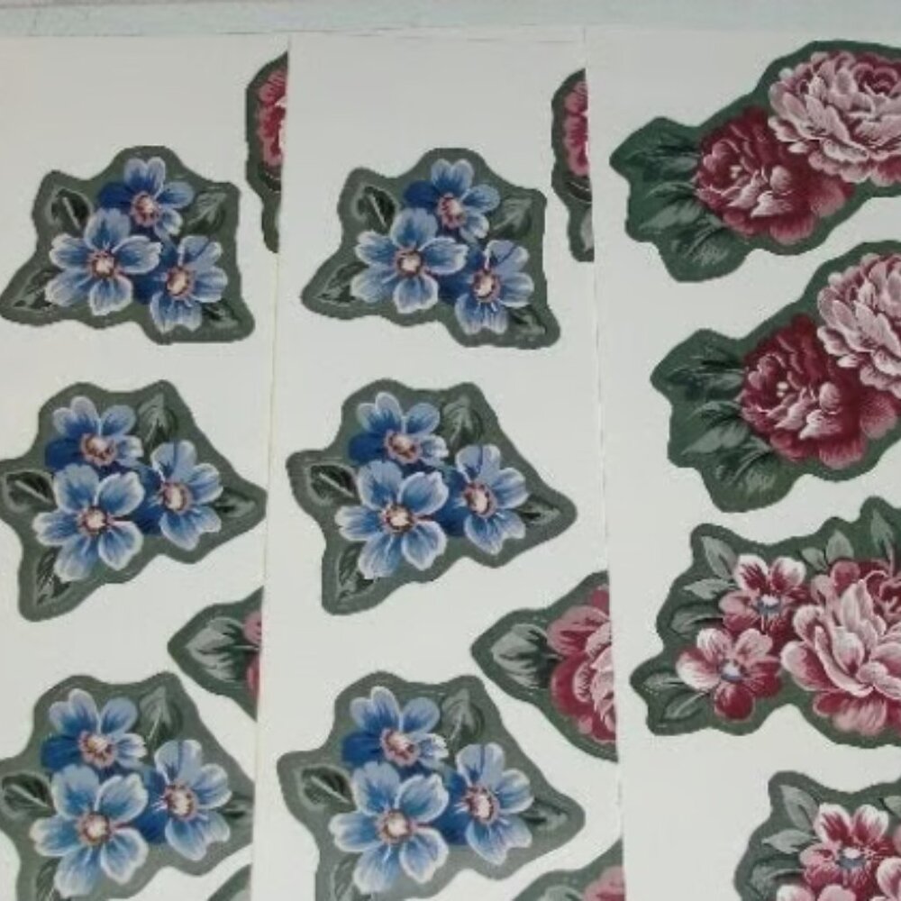 10 Sheets of Wall Art Spring Flower Stickers Wall Art